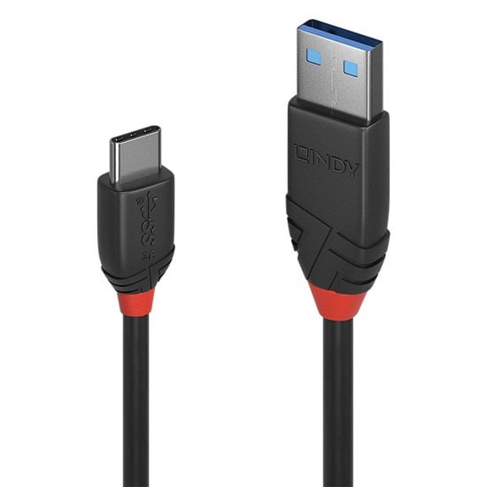 0.15m USB 3.2 Type A to C Cable 10Gbps, Black Line