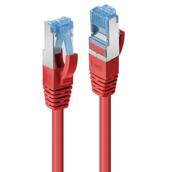 0.3m CAT6a S/FTP LS0H Snagless Gigabit Ethernet Cable, Red