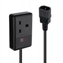 0.5m C14 Plug to UK 3-Pin Socket Power Cable