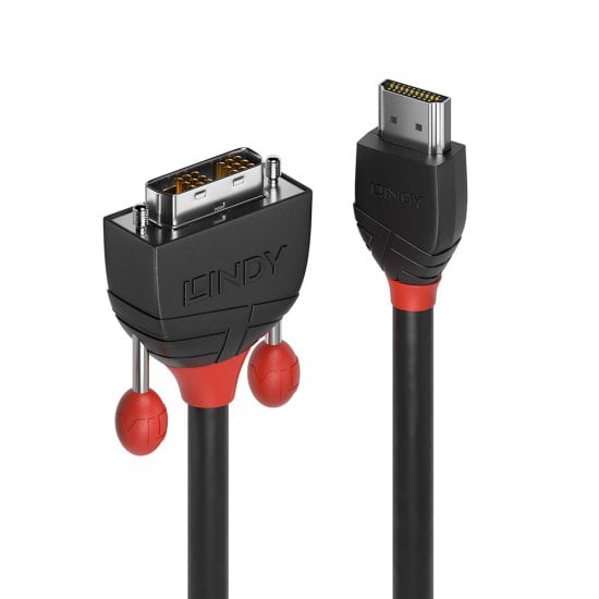 0.5m HDMI to DVI Cable, Black Line