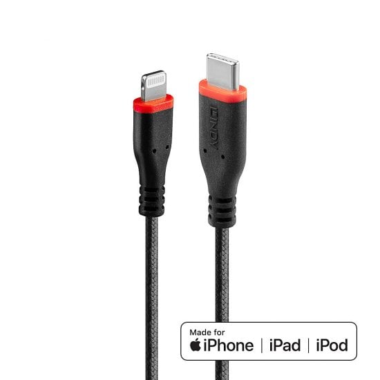 0.5m Reinforced USB Type C to Lightning Charge & Sync Cable