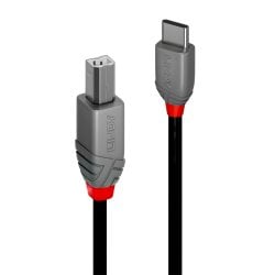 0.5m USB 2.0 Type C to B Cable, Anthra Line