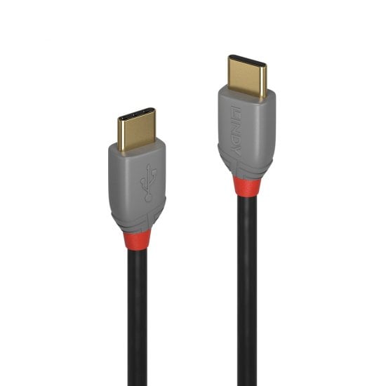 0.5m USB 2.0 USB-C to C Cable, 480Mbps, 60W PD, Anthra Line