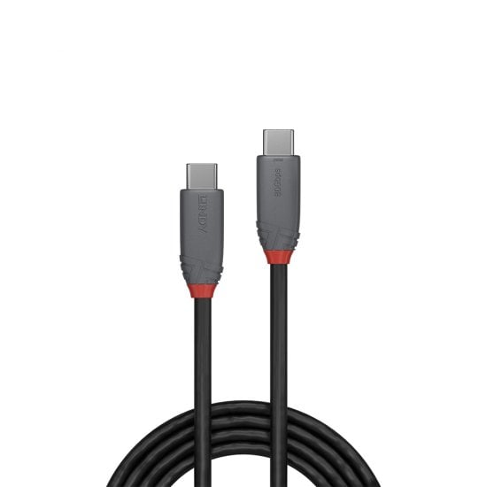 0.8m USB4 USB-C to C Cable, 80Gbps, 240W PD, Anthra Line