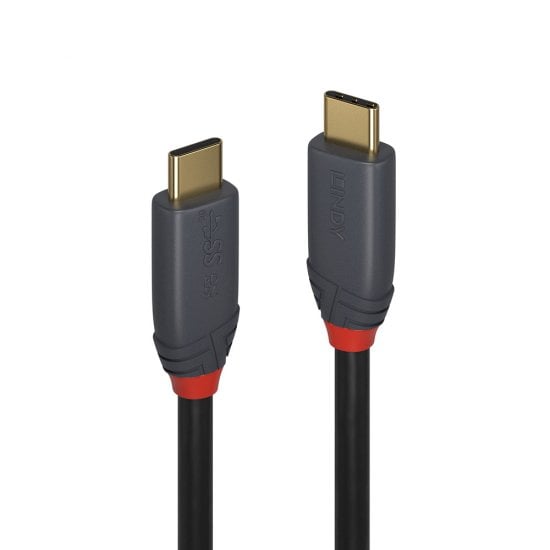 1.5m USB 3.2 USB-C to C Cable, 20Gbps, 4K60, 100W PD, Anthra Line