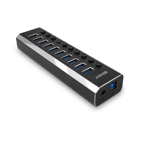 10 Port USB 3.0 Hub with On/Off Switches
