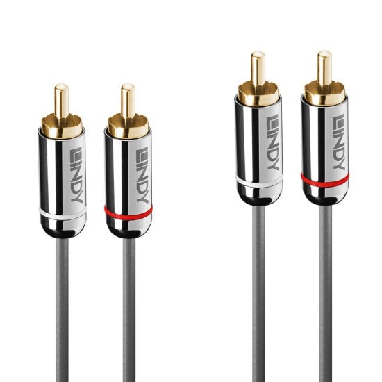 10m Dual Phono Audio Cable, Cromo Line