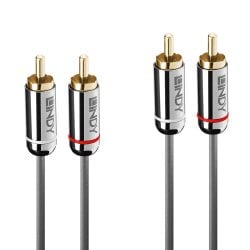 10m Dual Phono Audio Cable, Cromo Line