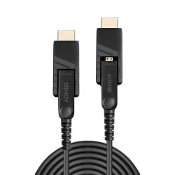 10m Fibre Optic Hybrid Micro-HDMI 18G Cable with Detachable HDMI & DVI Connectors