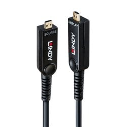 15m Fibre Optic Hybrid Micro-HDMI 8K60 LSZH Cable with Detachable HDMI Connectors