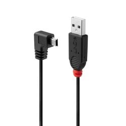 1m USB 2.0 Cable - Type A to Mini-B, 90 Degree Right Angle