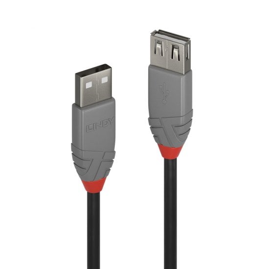 1m USB 2.0 Type A Extension Cable, Anthra Line