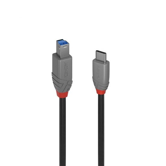 1m USB 3.2 Type C to B Cable, Anthra Line