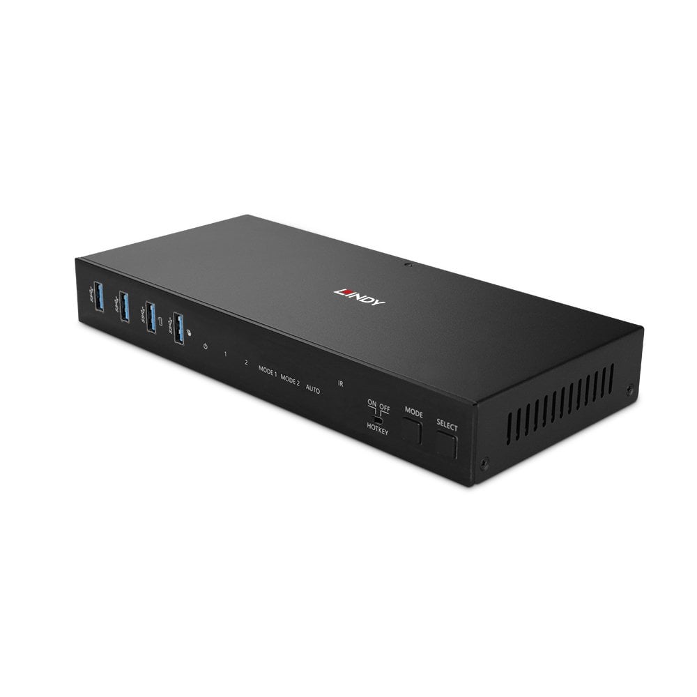 2 Port Dual Head HDMI 4K60, USB 3.0 KVM Switch - KVM from Lindy