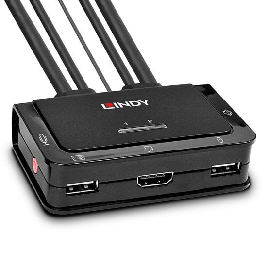 2 Port HDMI 4K30, USB 2.0 & Audio Cable KVM Switch