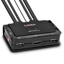 2 Port HDMI 4K30, USB 2.0 & Audio Cable KVM Switch