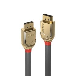 20m DisplayPort 1.2 Cable, Gold Line