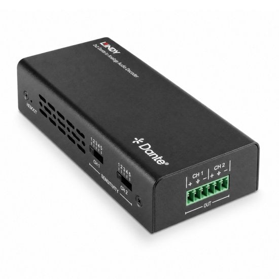 2ch Dante® to Analog Audio Decoder