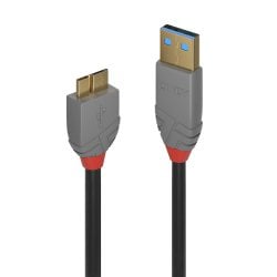 2m USB 3.2 Type A to Micro-B Cable, 5Gbps, Anthra Line