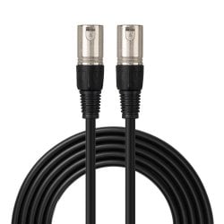 2m XLR Male to XLR Male Audio Cable, Black