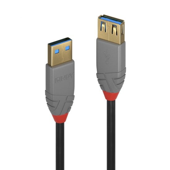 3m USB 3.2 Type A Extension Cable, 5Gbps, Anthra Line