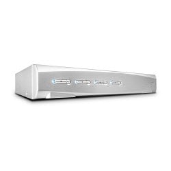 4 Port DVI-I Single Link, USB 2.0 & Audio KVM Switch Pro