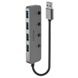 4 Port USB 3.0 Hub with On/Off Switches