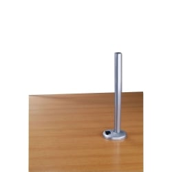 450mm Desk Grommet Clamp Pole, Silver