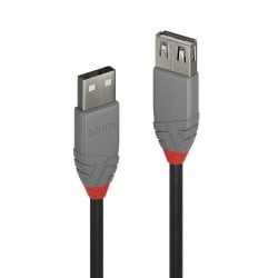 5m USB 2.0 Type A Extension Cable, Anthra Line