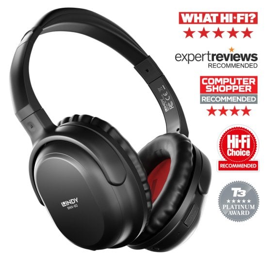 BNX-60 - Wireless Active Noise Cancelling Headphones - Matt Black