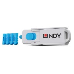 DisplayPort Blocker Kit, Blue (1x Key, 4x Locks)