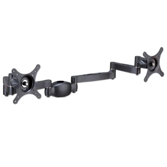 Dual Adjustable LCD Arms for up to 12kg, Black