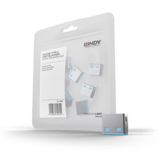 USB-A Port Blocker Extra Lock Pack, Blue (10x Locks)