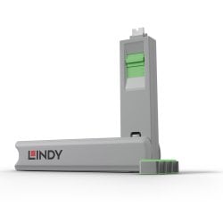 USB-C Port Blocker Kit, Green (1x Key, 4x Locks)